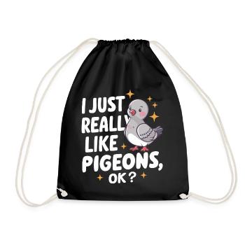 Pigeon Pigeons Animal Oiseau - Sac de sport léger - noir - Devant