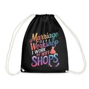 Husband, Spouse, Family, Wedding - Drawstring Bag - black - Front