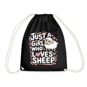 Sheep Sheep Farmer Lamb Farmer - Drawstring Bag - black - Front