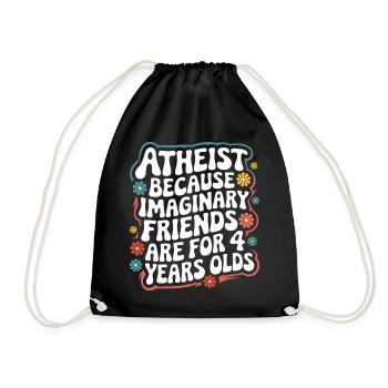 Atheismus Atheist Anti-Religion Agnostiker - Turnbeutel - Schwarz - Vorne