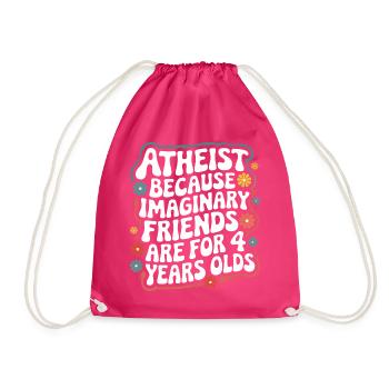 Atheismus Atheist Anti-Religion Agnostiker - Turnbeutel - Fuchsia - Vorne