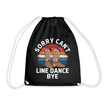 Line Dancing Dancing Dancers - Drawstring Bag - black - Front