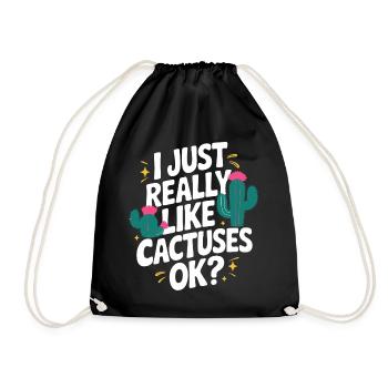 Cactus Cactus Plante du désert - Sac de sport léger - noir - Devant