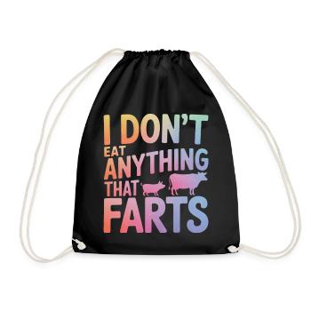 Vegetarian Vegan Veggie Vegetarian - Drawstring Bag - black - Front