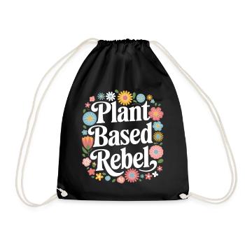 Vegetarian Vegan Veggie Vegetarian - Drawstring Bag - black - Front