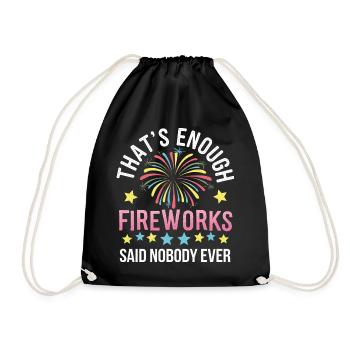 Pyrotechniker Feuerwerk Pyrotechnik - Turnbeutel - Schwarz - Vorne