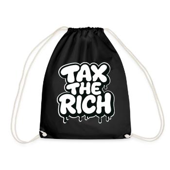 Tax The Rich Graffiti Stil Statement - Turnbeutel - Schwarz - Vorne