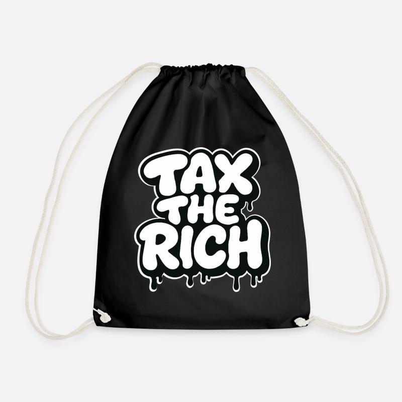 Tax The Rich Graffiti Stil Statement - Turnbeutel - Schwarz
