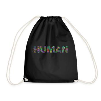 Human Human Race - Drawstring Bag - black - Front
