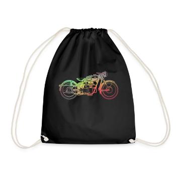 Idée cadeau cadeau moto scooter cyclomoteur - Sac de sport léger - noir - Devant