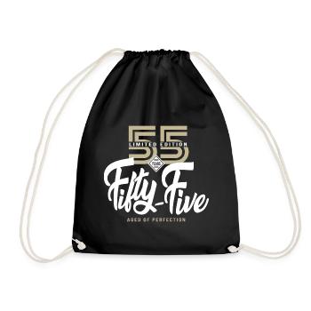 55 ans fifty five Cadeau anniversaire 55 ans - Sac de sport léger - noir - Devant