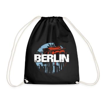 Brandenburg Gate, Berlin, Germany - Drawstring Bag - black - Front