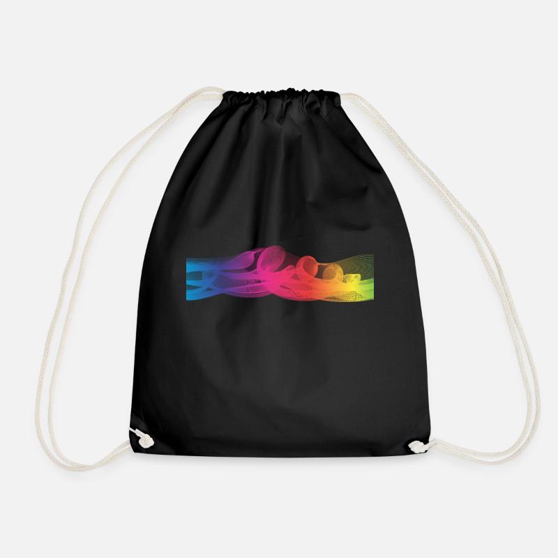 Bunte Farben - Turnbeutel - Schwarz
