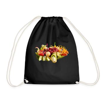 Leckeres Obst - Turnbeutel - Schwarz - Vorne
