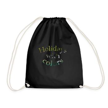 holiday - Drawstring Bag - black - Front
