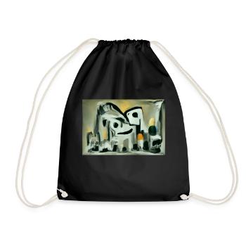 Who the fucXx is looking - abstrakt street wear - Turnbeutel - Schwarz - Vorne