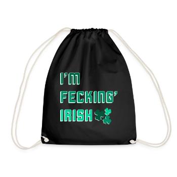 Je suis Fecking' Irish - Sac de sport léger - noir - Devant