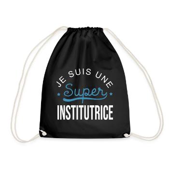 Super institutrice maîtresse - Sac de sport léger - noir - Devant