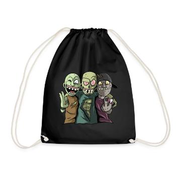 Zombies Halloween - Turnbeutel - Schwarz - Vorne