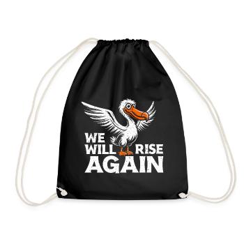Dodo Bird Design - We Will Rise Again - Drawstring Bag - black - Front