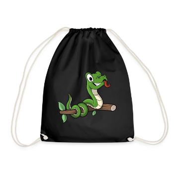 Animal Animal Motif Drôle Serpent - Sac de sport léger - noir - Devant