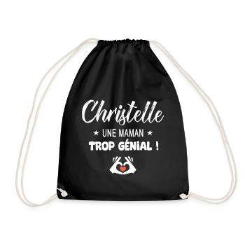 Christelle Cadeau pour une maman génial - Sac de sport léger - noir - Devant
