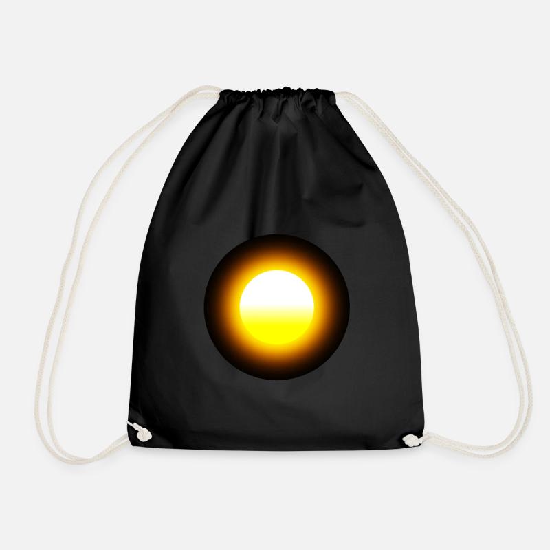 Sonne - Turnbeutel - Schwarz