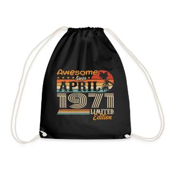 Les légendes sont nées en avril 1971 - Sac de sport léger - noir - Devant