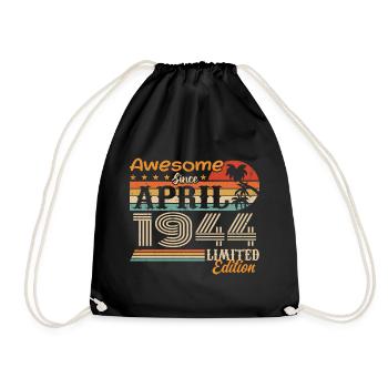 Les légendes sont nées en avril 1944 - Sac de sport léger - noir - Devant
