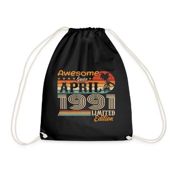 Les légendes sont nées en avril 1991 - Sac de sport léger - noir - Devant