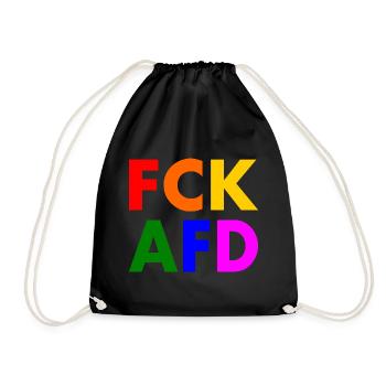 Fck afd - Turnbeutel - Schwarz - Vorne