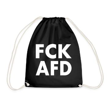 Fck afd - Turnbeutel - Schwarz - Vorne
