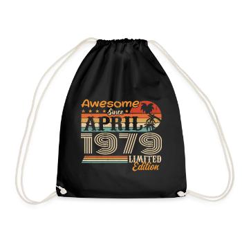 Les légendes sont nées en avril 1979 - Sac de sport léger - noir - Devant