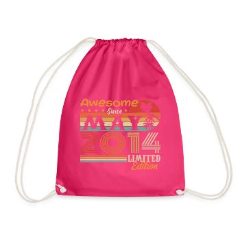 Mai 2014 - Millésime 2014 Anniversaire - Mai 2014 - Sac de sport léger - fuchsia - Devant