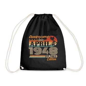 Les légendes sont nées en avril 1948 - Sac de sport léger - noir - Devant