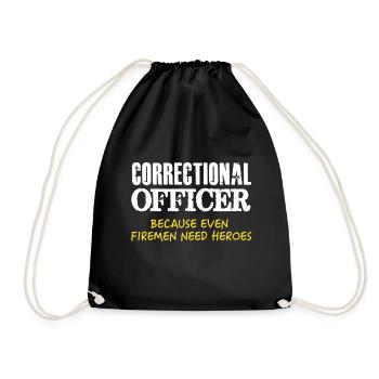Correctional Officer Hero - Drawstring Bag - black - Front