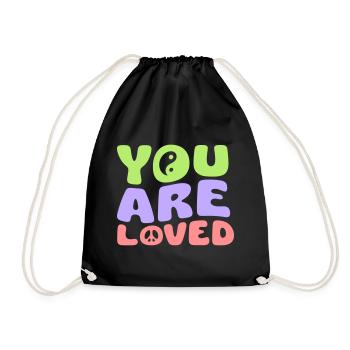 VOUS ÊTES AIMÉS - Sac de sport léger - noir - Devant