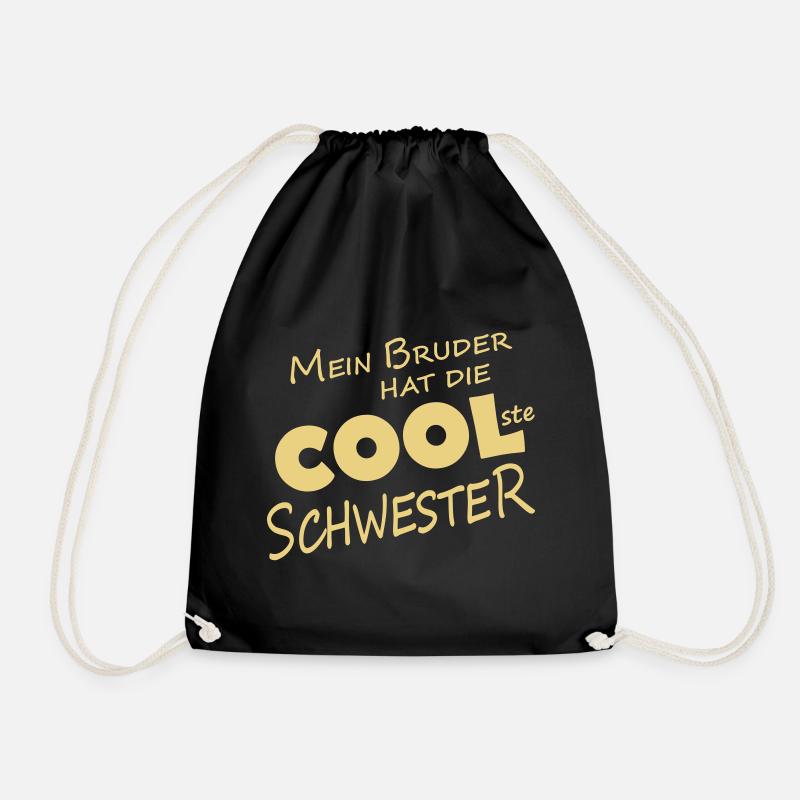 MEIN BRUDER HAT DIE COOLSTE SCHWESTER - Turnbeutel - Schwarz