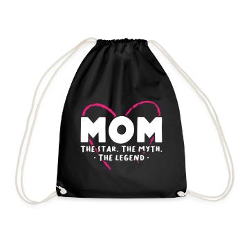 Mom the Star the Myth the Legend - Drawstring Bag - black - Front