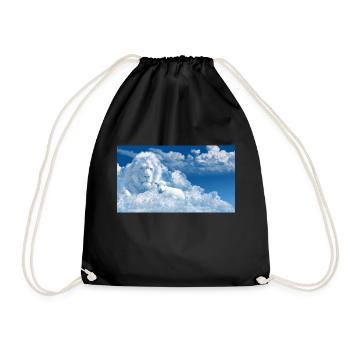 The lion and sheep - Drawstring Bag - black - Front