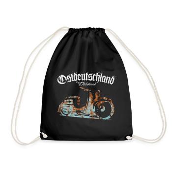 Simson Schwalbe - Ostdeutschland - Oldskool - Turnbeutel - Schwarz - Vorne