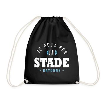Je peux pas j ai Stade rugby bayonne bayonnais - Sac de sport léger - noir - Devant