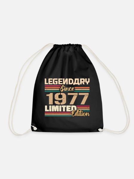 Millésime 1977 Anniversaire 1977 Né en 1977 - Sac de sport léger - noir