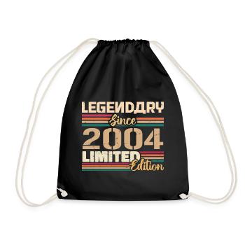 Millésime 2004 2004 Anniversaire né en 2004 - Sac de sport léger - noir - Devant