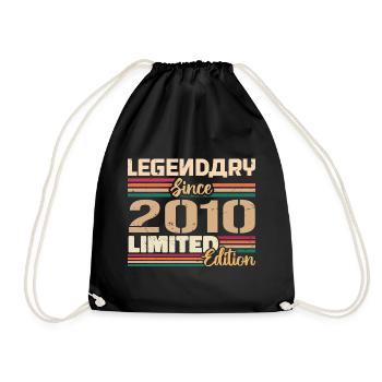Millésime 2010 Anniversaire 2010 Né en 2010 - Sac de sport léger - noir - Devant