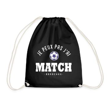 Je peux pas j ai Match football Bordeaux - Sac de sport léger - noir - Devant