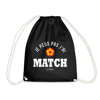 Je peux pas j ai Match football Lens - Sac de sport léger - noir - Devant