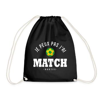 Je peux pas j ai Match football Nantes - Sac de sport léger - noir - Devant