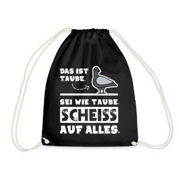 Be like a dove - Drawstring Bag - black - Front