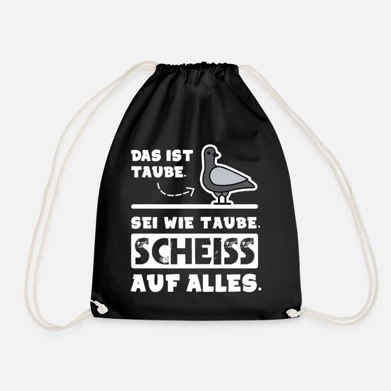 Sei wie Taube - Turnbeutel - Schwarz